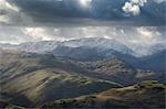 Landscape view from Arthur's Pike across Hallin Fell, above Ullswater, The Lake District, UK