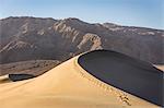 Footprints on Mesquite Flat Sand Dunes in Death Valley National Park, California, USA