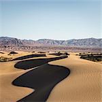 Shadowed Mesquite Flat Sand Dunes in Death Valley National Park, California, USA