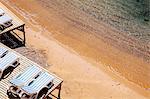 Sun loungers on the beach, Antalya, Turkey