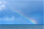 Rainbow over the North Atlantic Ocean at Mallaig in Scotland, United Kingdom