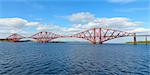 The famous Forth Bridge over Firth of Forth at South Queensferry in Edinburgh, Scotland, United Kingdom