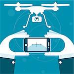 Quadrocopter remote control from smartphone