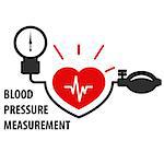 Blood pressure measurement icon - heart care