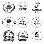 Barbecue party and grill party emblems