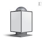 Square billboard lightbox, on a white background. Illustration for your design.