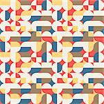 Bright colourful abstract geometric retro seamless pattern