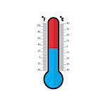 Thermometer icon , Flat design style, vector illustration