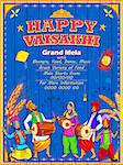 illustration of Happy Vaisakhi Punjabi festival celebration background