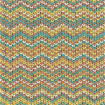 Zigzag knitted seamless pattern vector illustration. Fabric texture, knit design 2017