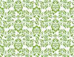 Greenery flower leaves seamless pattern background, vector illustration. Spring color 2017, green foliage