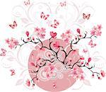 Cherry blossom background for your art and design