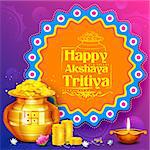 illustration of background for Happy Akshay Tritiya celebration