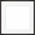 Square Blank picture frame template. Realistic black frame