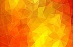 Flat bright yellow abstract triangle shape background for your design