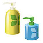 Gel, Foam Or Liquid Soap Dispenser Pump Plastic Bottle. Ready For Your Design. Product Packing. Vector
