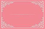 pink romantic invitation card with branches and leaves
