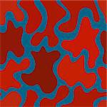 abstract vector chaotic spotted seamless pattern - red and blue