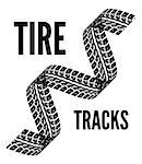 Tire tracks. Vector illustration on white background