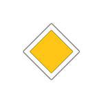 Main priority road. Vector road sign