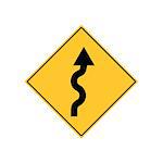 Winding Road Sign Warning vector