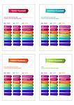 Year planner, monthly and weekly planner for personal and working issues, vector document