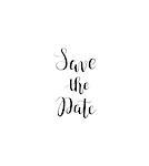 Save the date vector calligraphy digital drawn imitation. Wedding invitation design