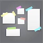 Sticky Paper Notes Pack Collection Set  Vector Illustration EPS10