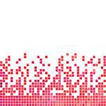 abstract vector square pixel mosaic background - pink
