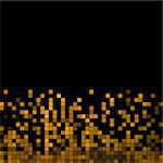 abstract vector square pixel mosaic background - yellow