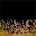 abstract vector square pixel mosaic background - brown