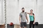 Couple in cross training gym