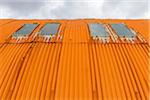 Detail of old rusted warehouse on the Isle of Skye in Scotland, United Kingdom