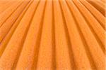 Close-up detail of a rusted corrugated iron facade of an old warehouse on the Isle of Skye in Scotland, United Kingdom