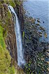 Close-up of the Mealt Waterfall on the Trotternish Peninsula on the Isle of Skye in Scotland, United Kingdom