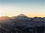 View of Mount Tronador in Andes mountain range at sunset, Nahuel Huapi National Park, Rio Negro, Argentina