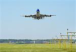 Airplane taking off, Schiphol, North Holland, Netherlands, Europe