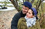 Romantic young couple at beach