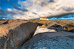 House on rocky coast