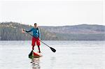 Woman on paddleboard