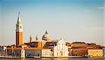 Panoramic view during sunset on San Giorgio Maggiore, Venice - Italy