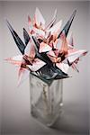 bouquet of origami flowers from money. Banknotes