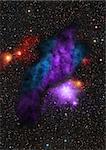 Star field in space a nebulae and a gas congestion. Elements of this image furnished by NASA .