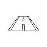 Piece of road outline icon