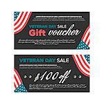 Gift voucher design Veterans Day