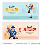 Delivery concept background. Vector illustration easy to edit.