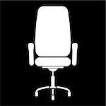 Office chair it is the white color icon .