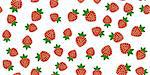 seamless of red strawberries on white background. Vector illustration.