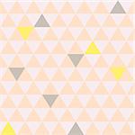 Mosaic triangle tiles ornament seamless vector pattern. Pastel pink and grey geometric abstract repeat background.