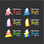 Christmas sale banner with countries flags on black background